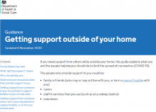 Getting support outside of your home [Updated 6 November 2020]